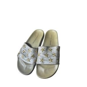 South Parade Gold Star Slides Sz 8